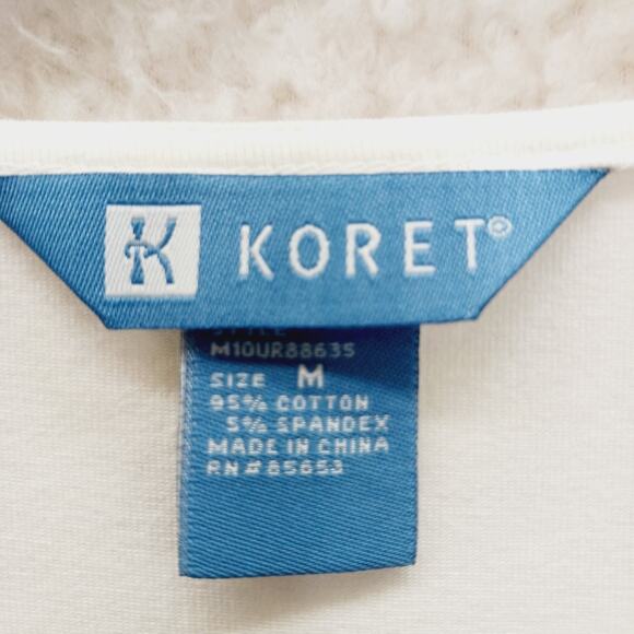 T-Shirt Size M Cream Red Olive Floral Bead Bloomcore Maximalist Vacation Casual - Picture 16 of 16